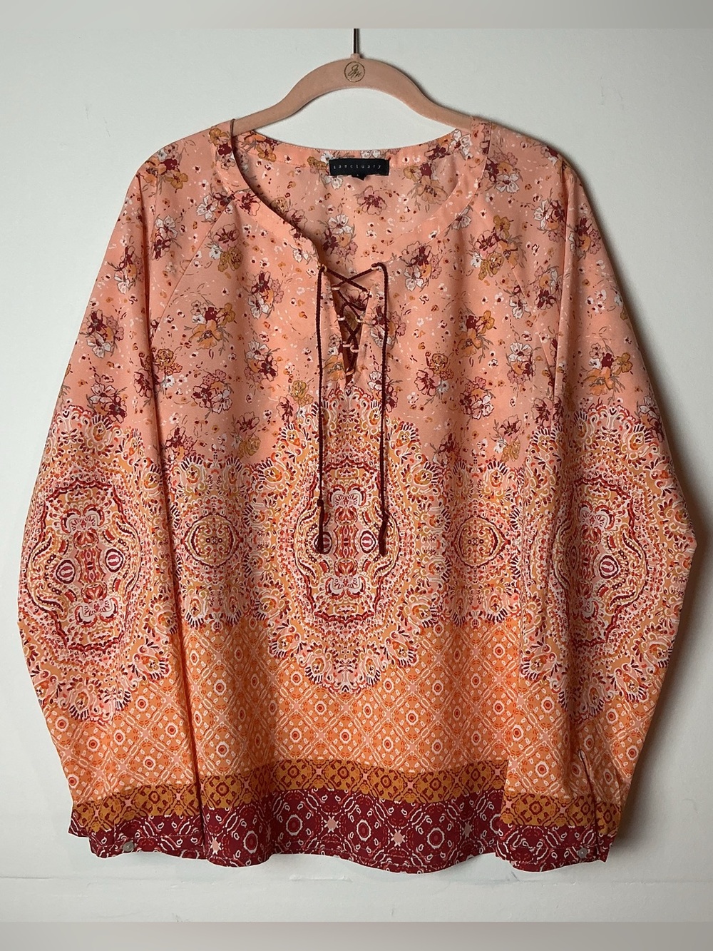 Sanctuary Floral Boho Top Size L